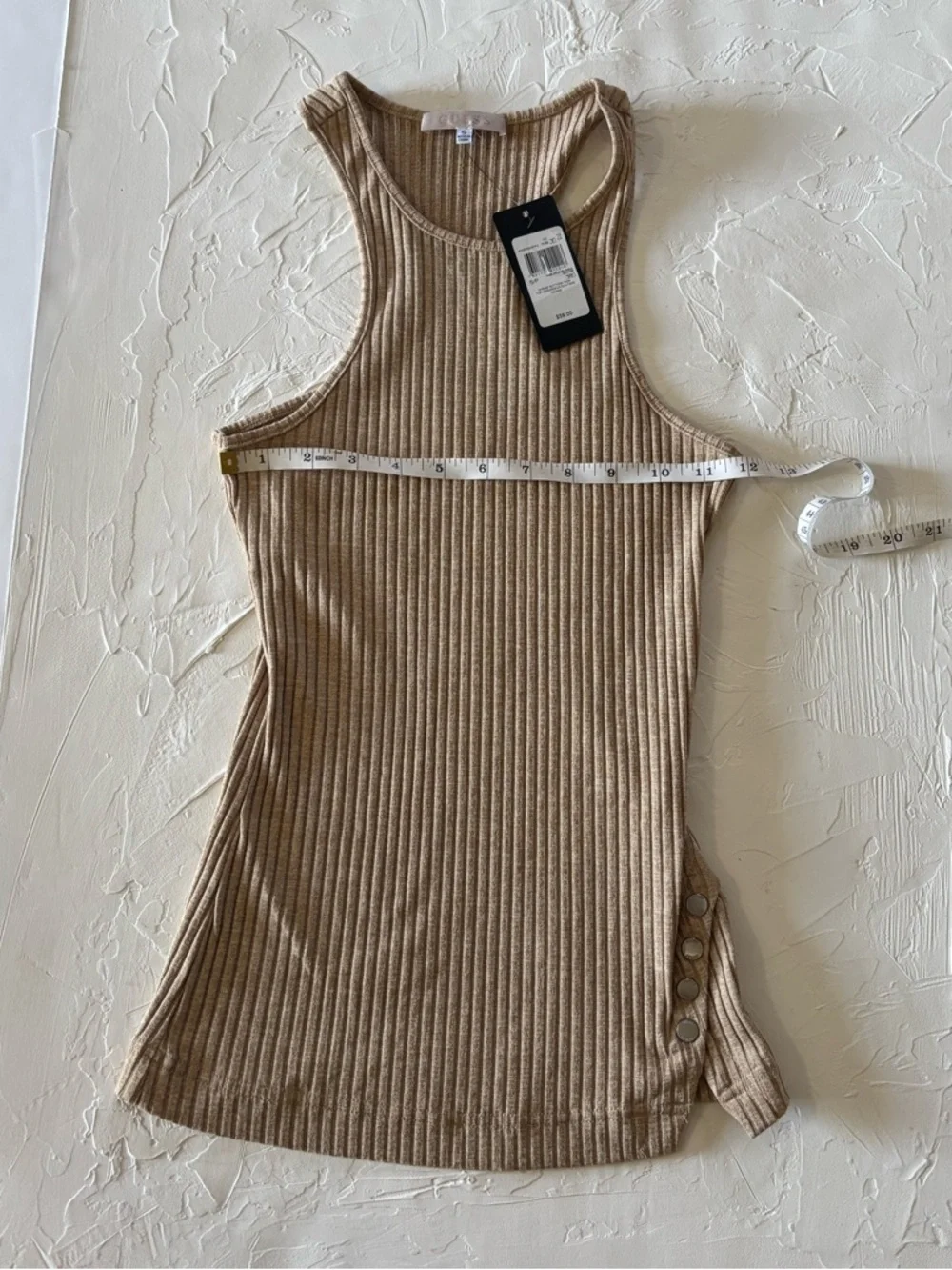 GUESS Dionne Buttons Ribbed Tank Top - Picture 5 of 10